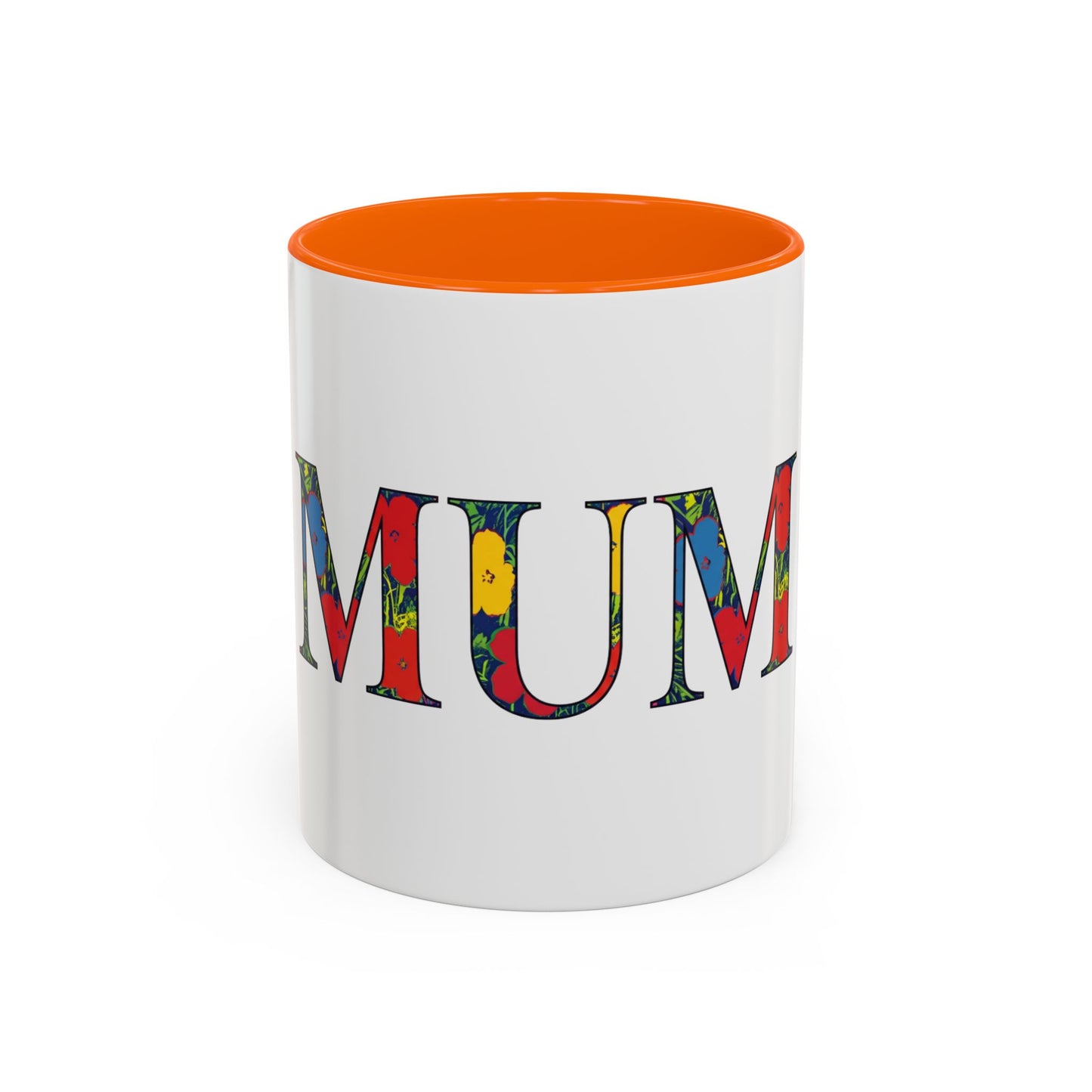 Mum Floral Pattern Accent Coffee Mug – Colorful Mother’s Day Gift