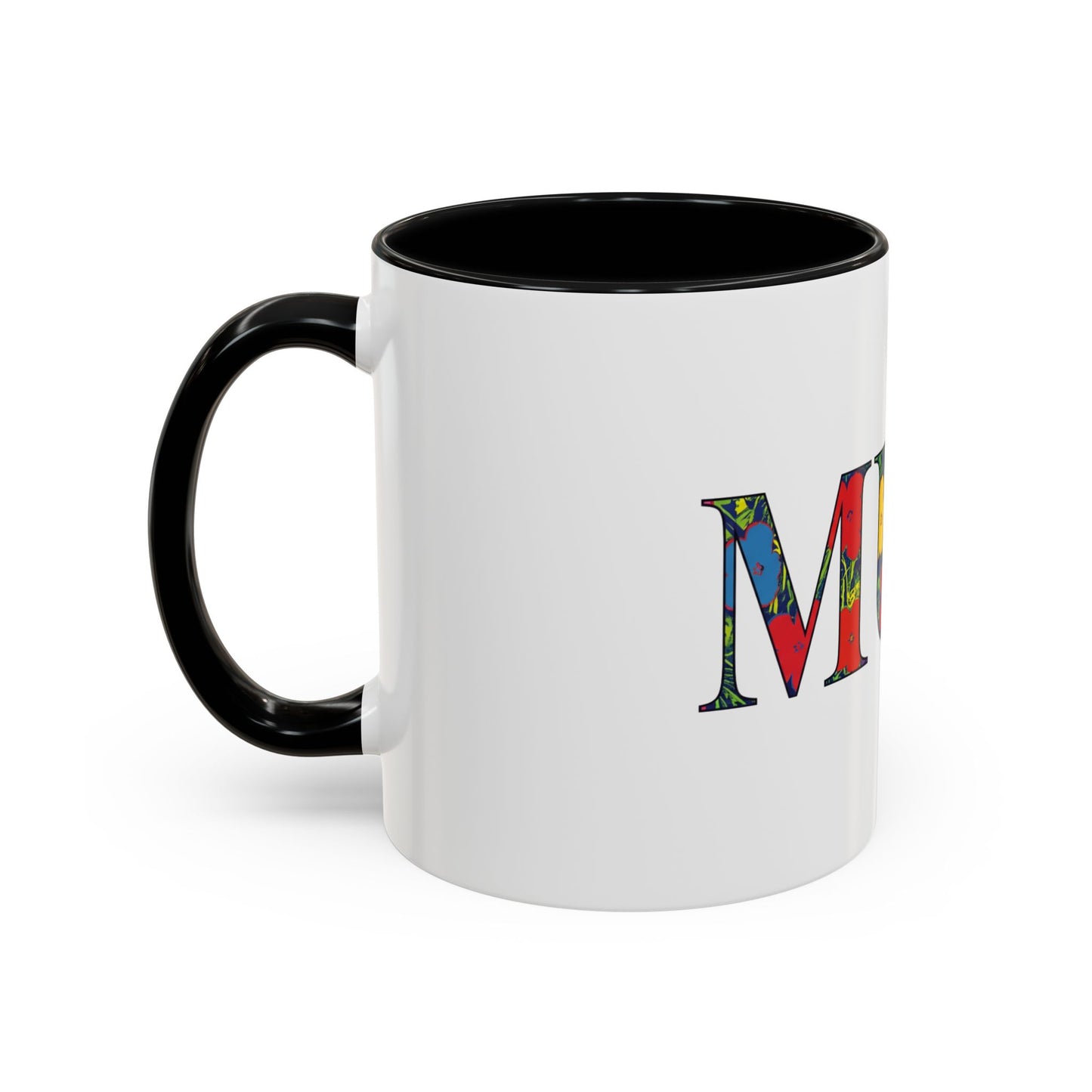 Mum Floral Pattern Accent Coffee Mug – Colorful Mother’s Day Gift