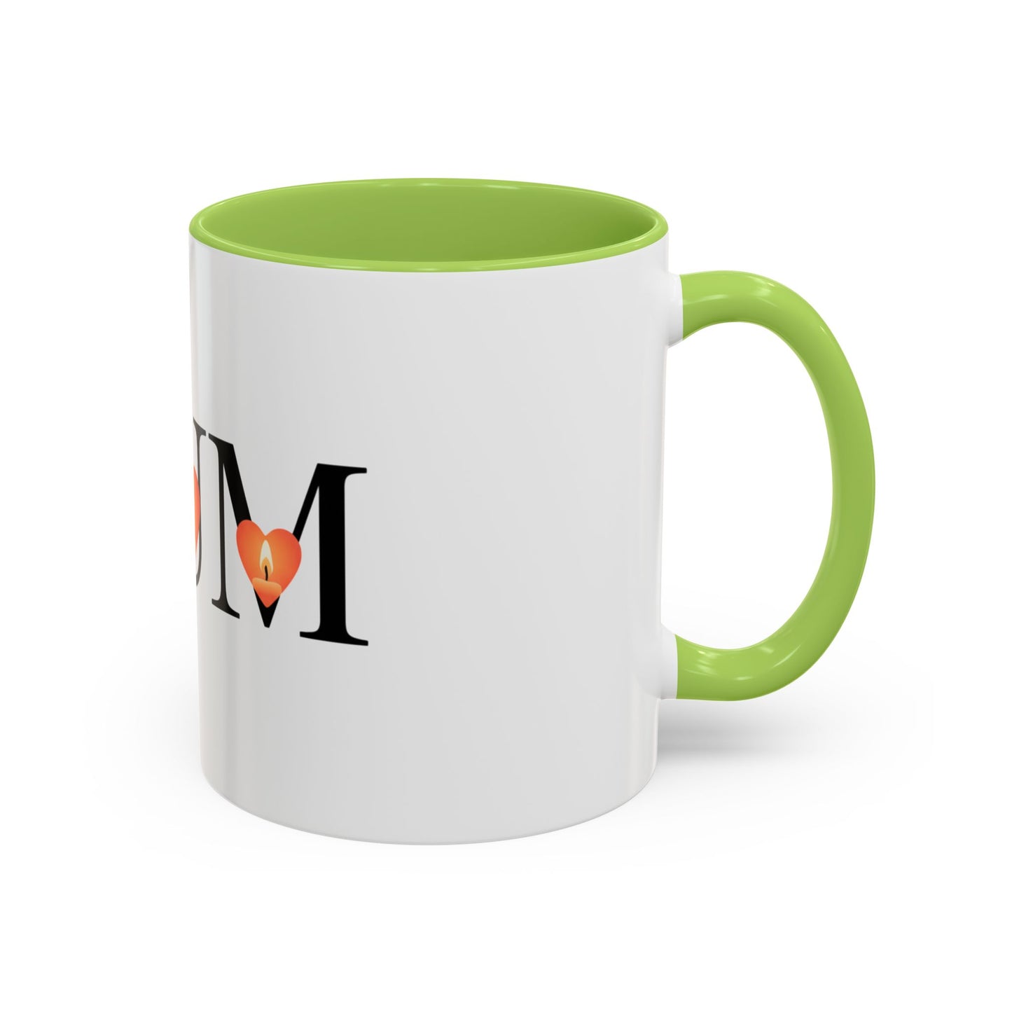 Mum Candle Heart Accent Coffee Mug — Mother’s Day Gift (11/15oz)