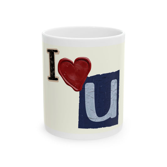 I  U Ceramic Mug — Romantic Valentine’s Coffee Cup (11oz & 15oz)