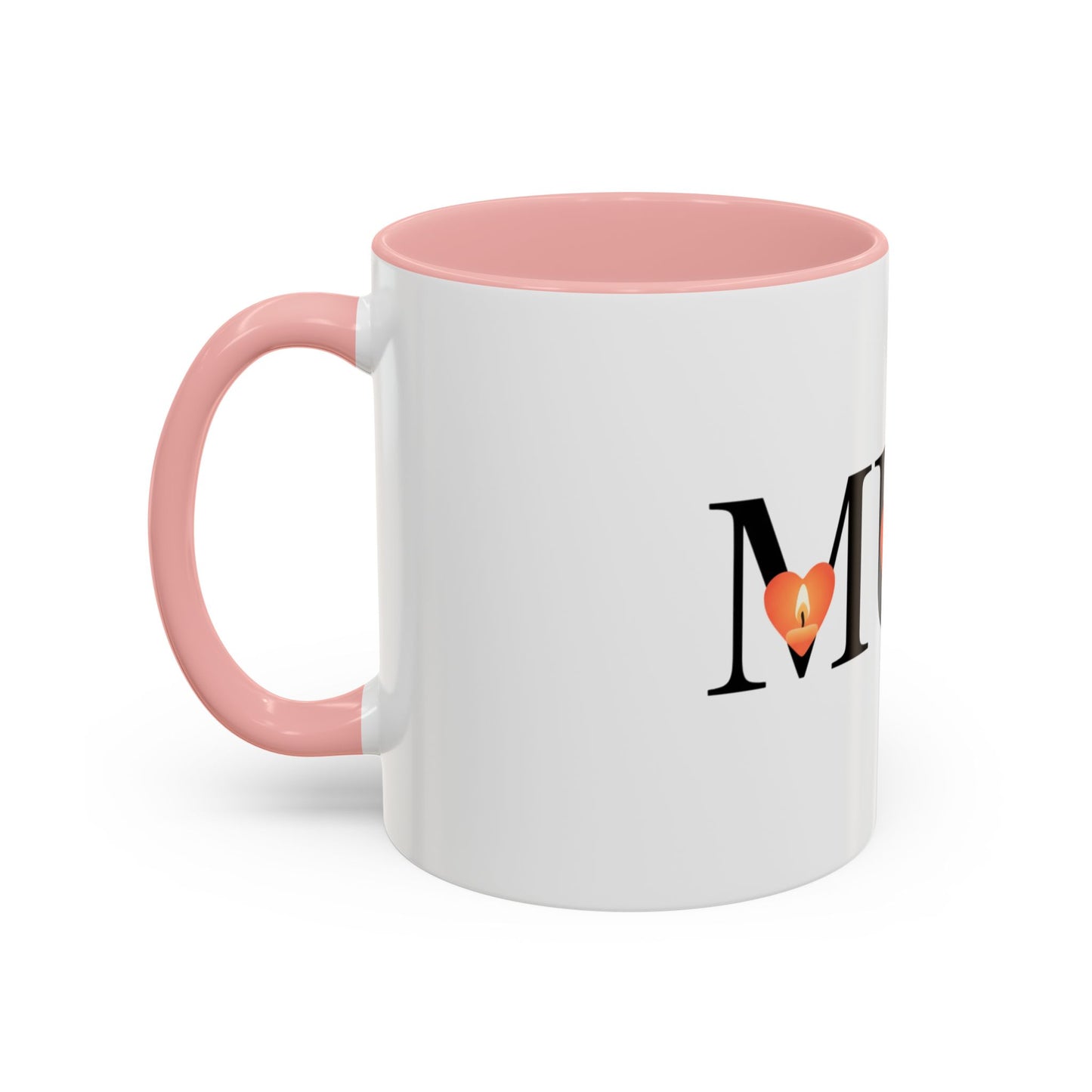 Mum Candle Heart Accent Coffee Mug — Mother’s Day Gift (11/15oz)
