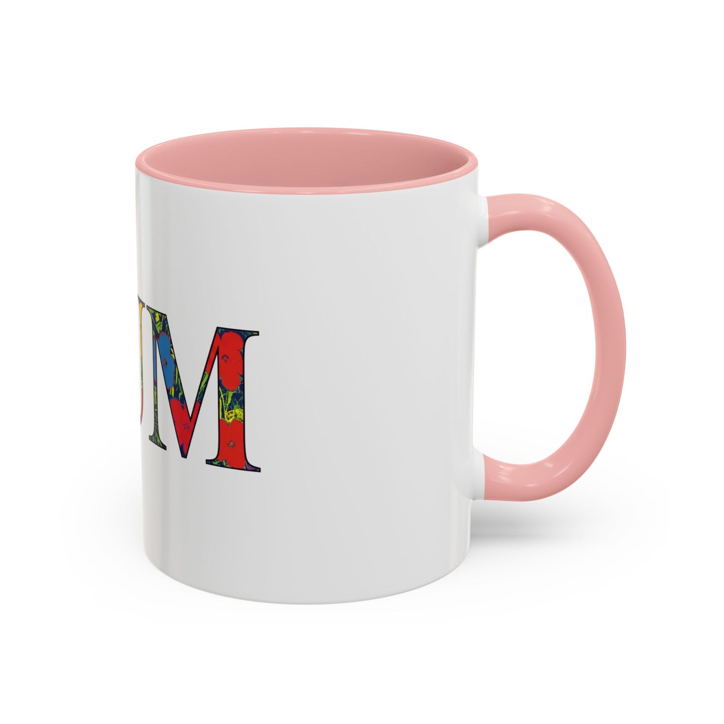 Mum Floral Pattern Accent Coffee Mug – Colorful Mother’s Day Gift