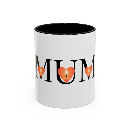 Mum Candle Heart Accent Coffee Mug — Mother’s Day Gift (11/15oz)