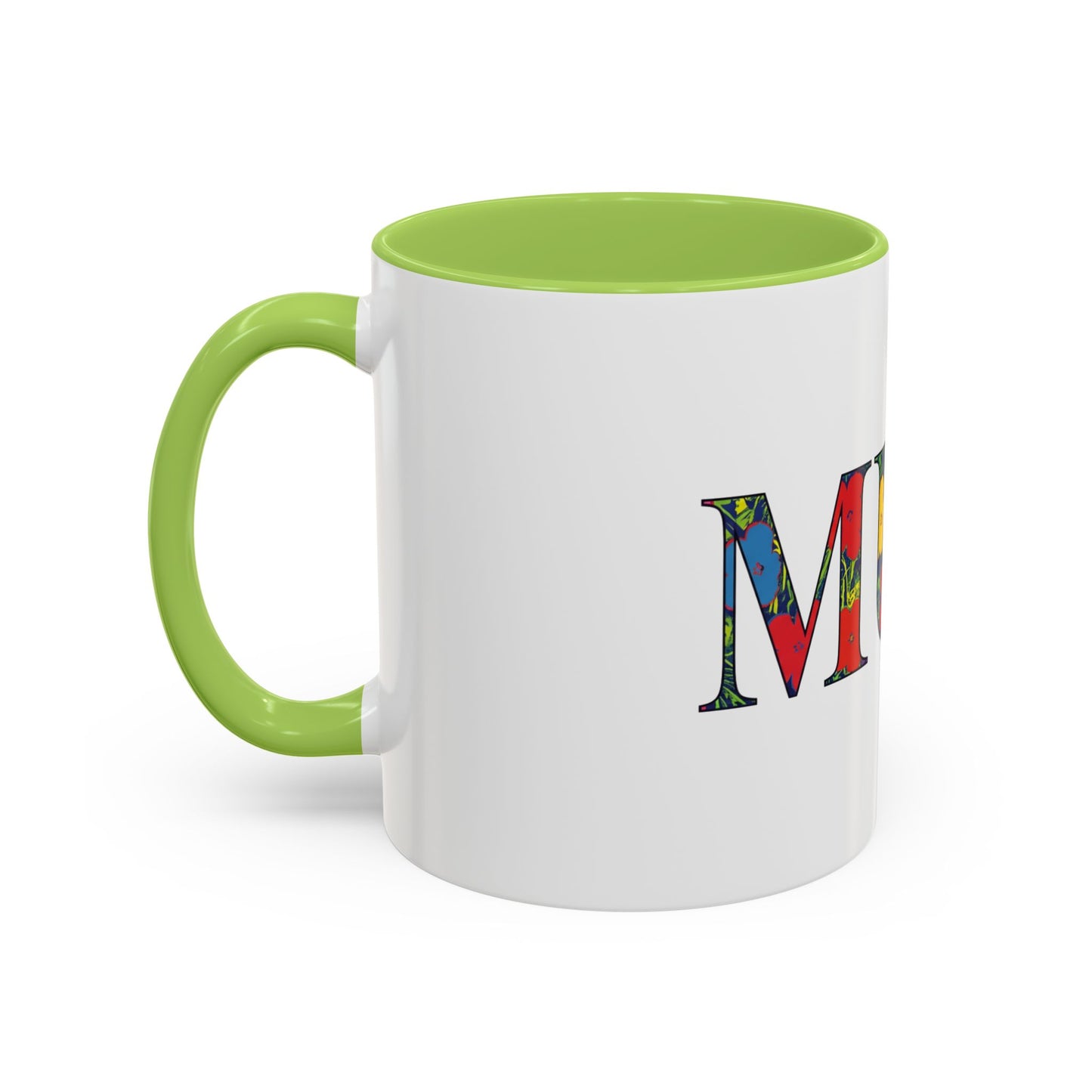 Mum Floral Pattern Accent Coffee Mug – Colorful Mother’s Day Gift