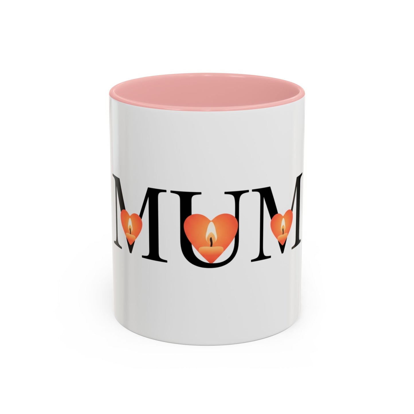 Mum Candle Heart Accent Coffee Mug — Mother’s Day Gift (11/15oz)
