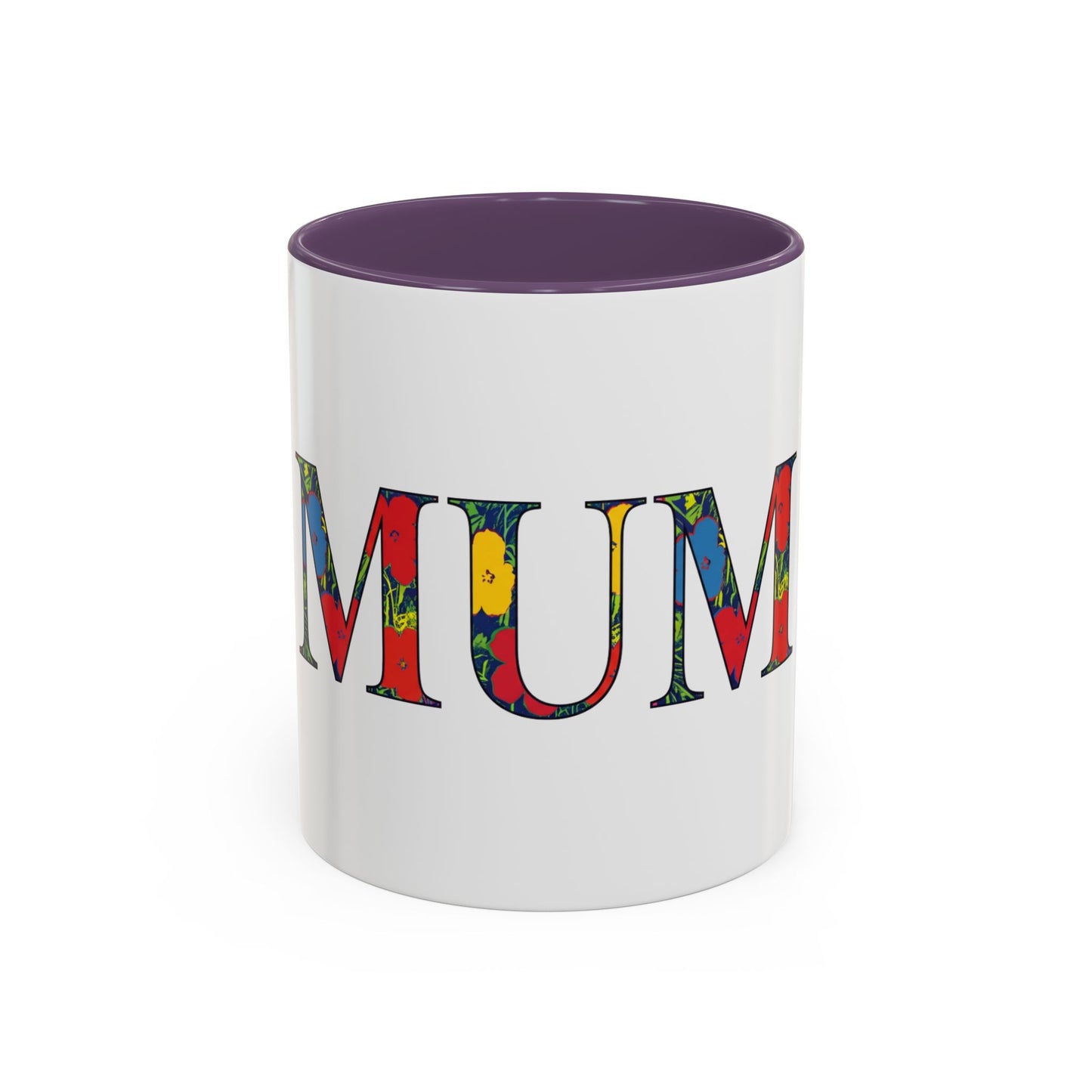 Mum Floral Pattern Accent Coffee Mug – Colorful Mother’s Day Gift
