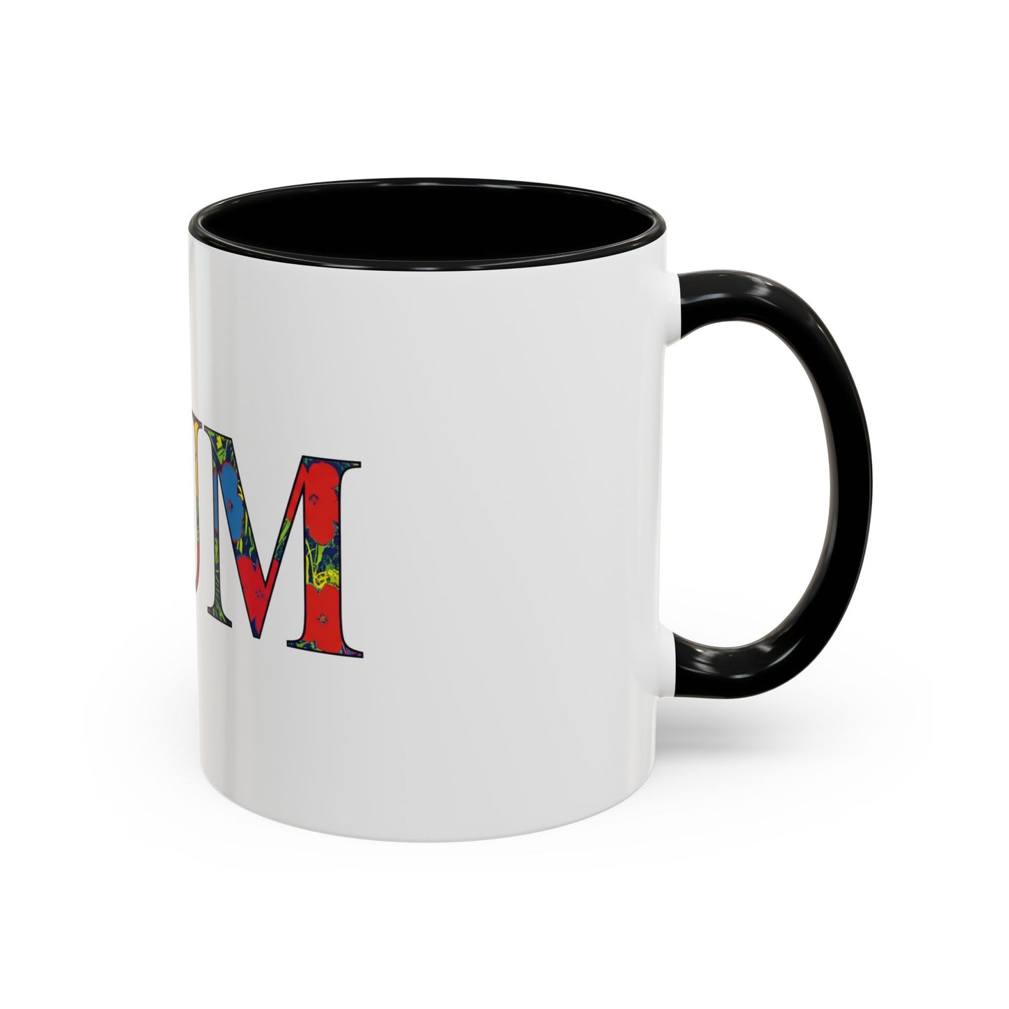 Mum Floral Pattern Accent Coffee Mug – Colorful Mother’s Day Gift