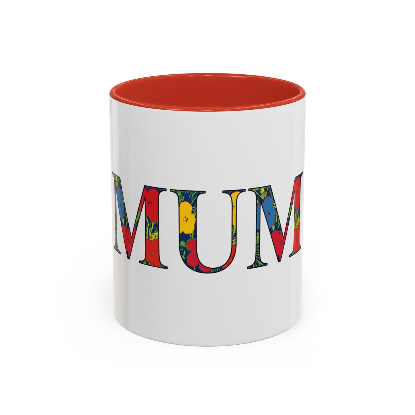 Mum Floral Pattern Accent Coffee Mug – Colorful Mother’s Day Gift