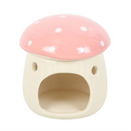 Pink Mushroom Oil Burner Ceramic Gift Home Fragrance