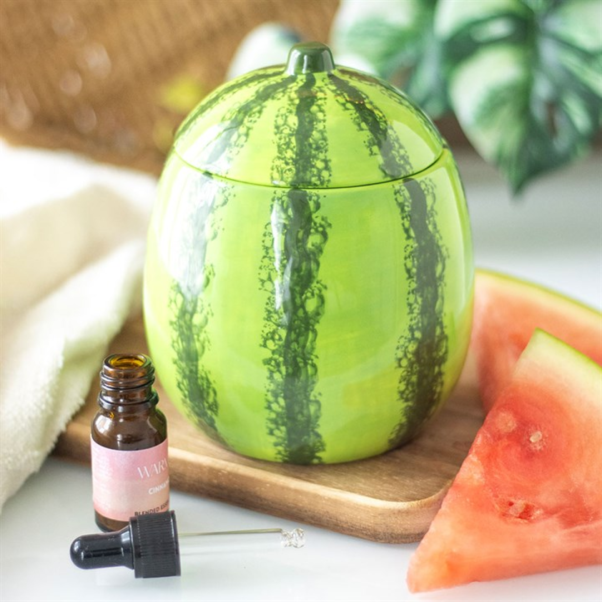 *Watermelon Shaped Ceramic Oil Burner and Wax Warmer (12/24)