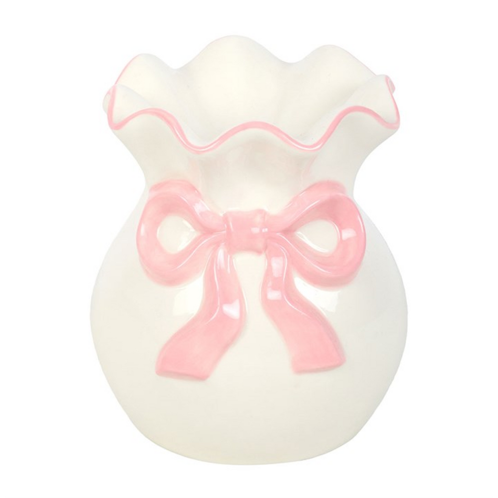 White & Pink Bow Oil Burner Valentine's Gift Home Fragrance
