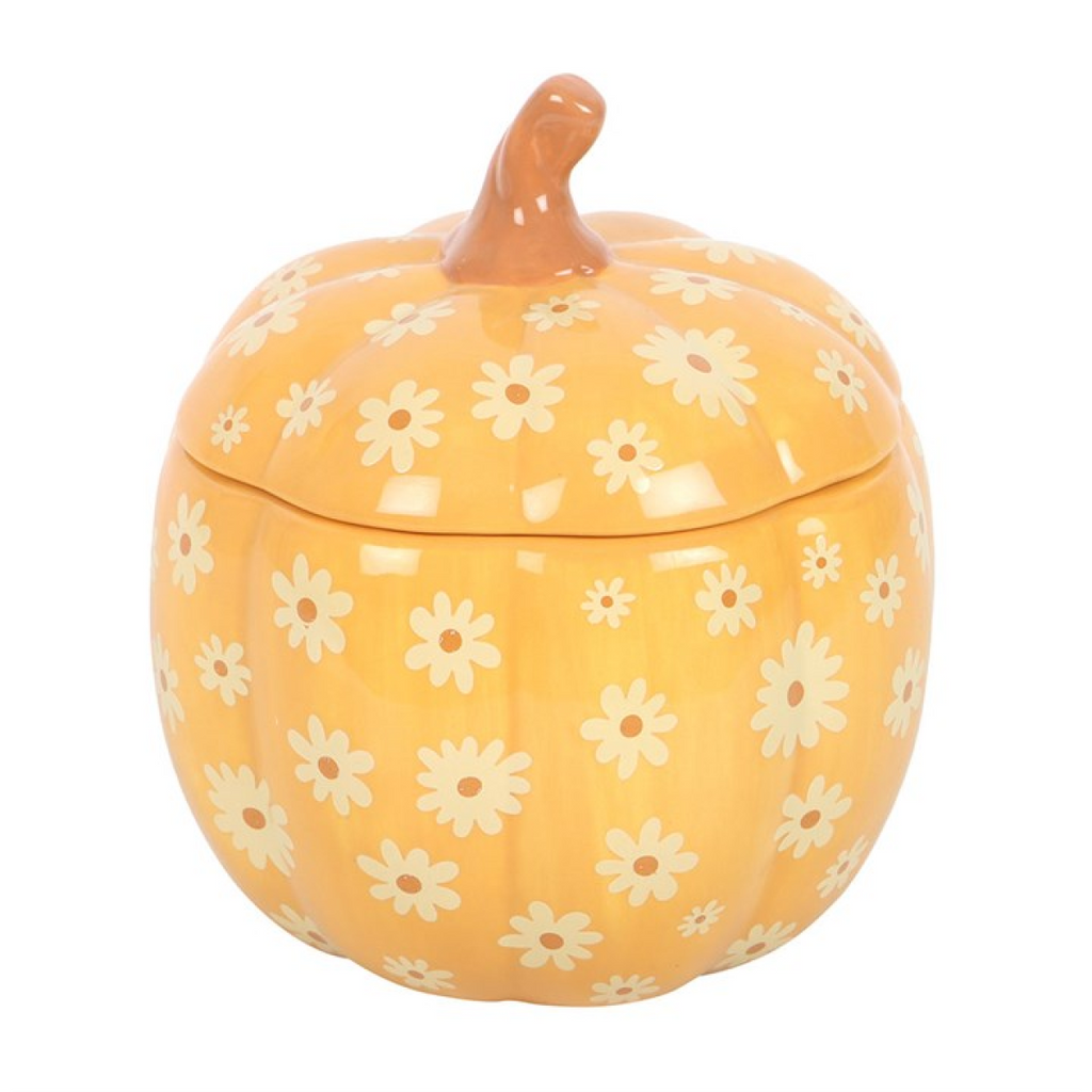 Groovy Floral Pumpkin Oil Burner Halloween Autumn Gift Home Fragrance