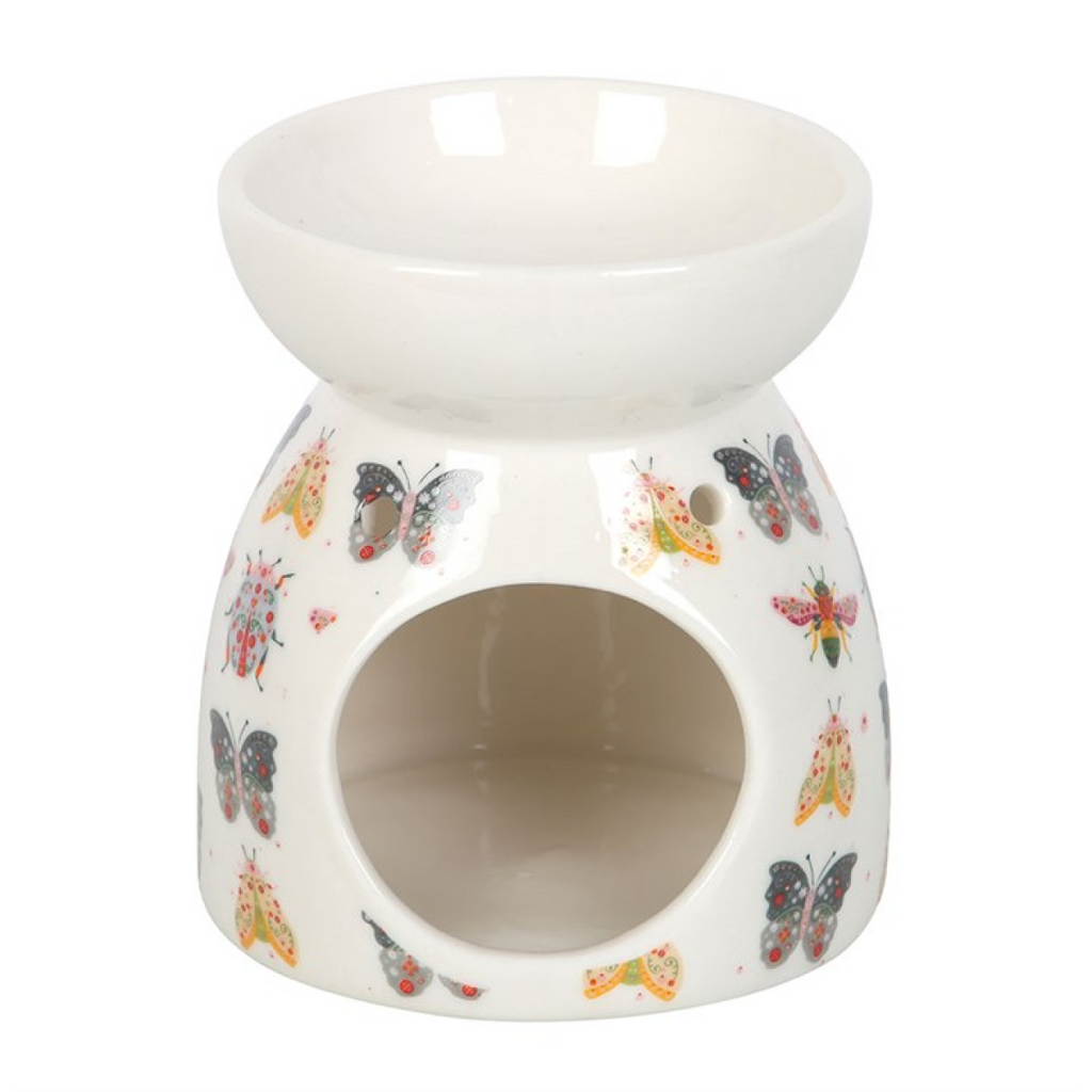 Floral Bug Print Oil Burner & Wax Warmer Gift Home Fragrance