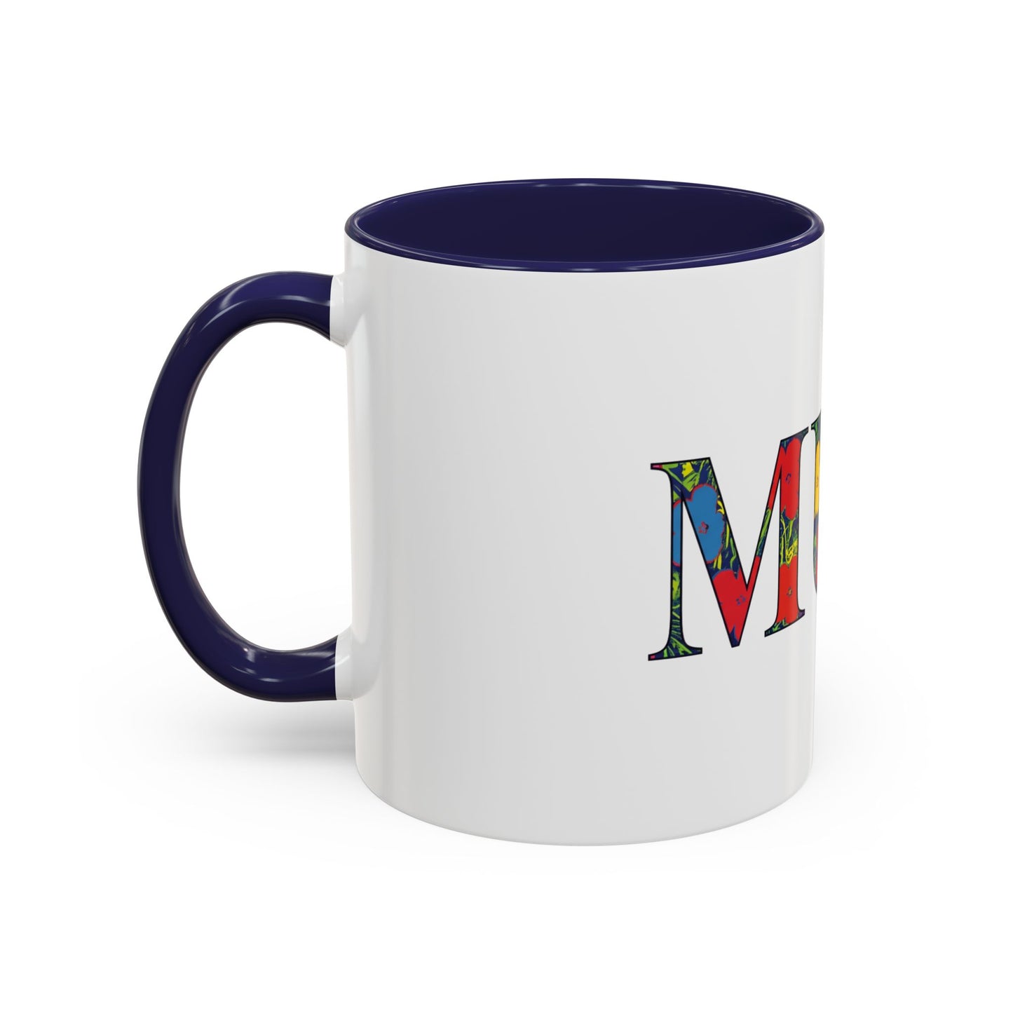 Mum Floral Pattern Accent Coffee Mug – Colorful Mother’s Day Gift
