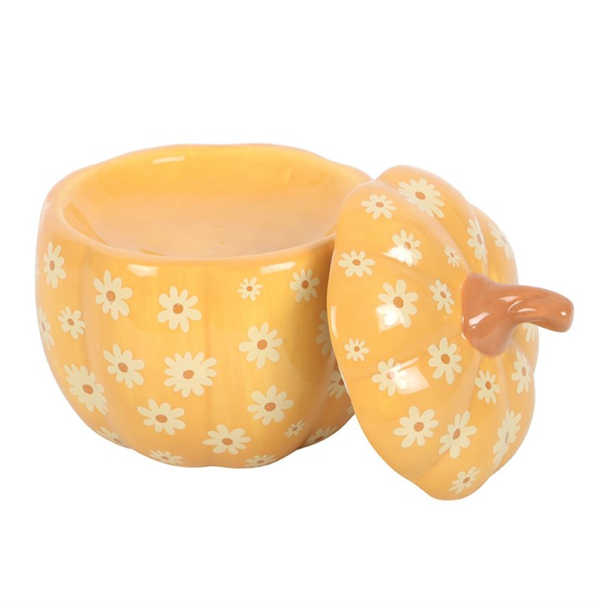 Groovy Floral Pumpkin Oil Burner Halloween Autumn Gift Home Fragrance