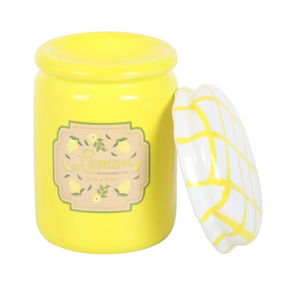 Lemon Curd Jar Ceramic Oil Burner & Wax Warmer Gift Home Fragrance