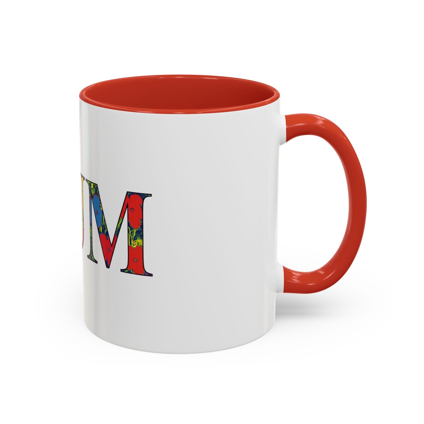 Mum Floral Pattern Accent Coffee Mug – Colorful Mother’s Day Gift