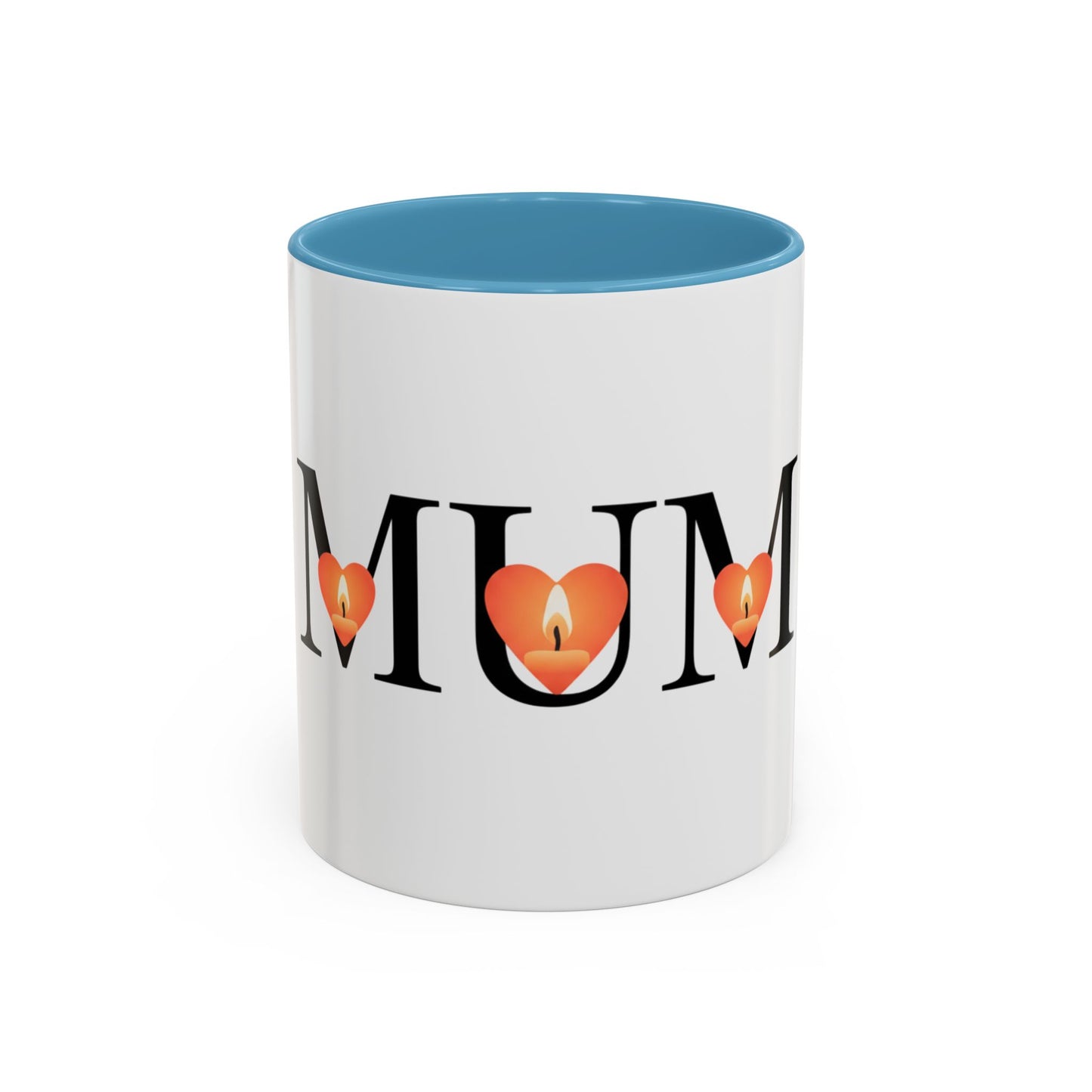 Mum Candle Heart Accent Coffee Mug — Mother’s Day Gift (11/15oz)
