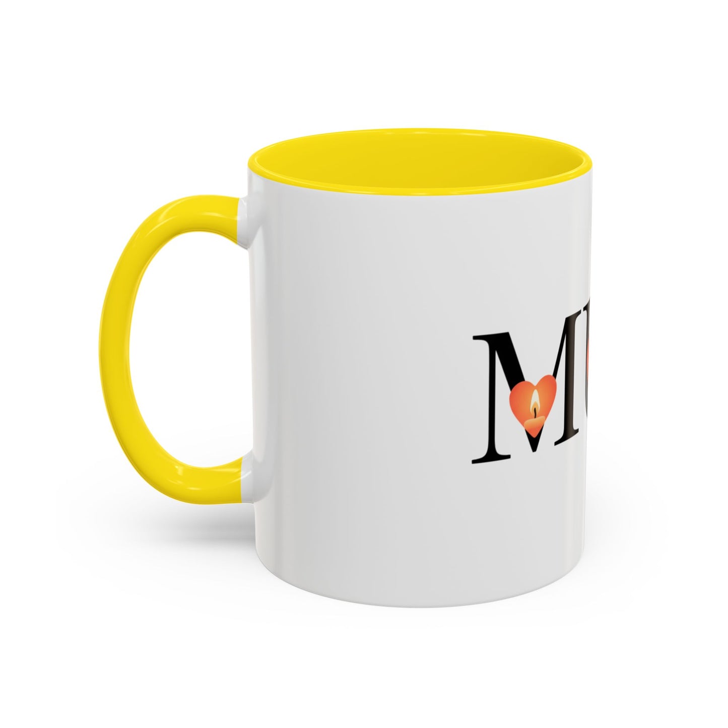 Mum Candle Heart Accent Coffee Mug — Mother’s Day Gift (11/15oz)