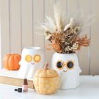 Groovy Floral Pumpkin Oil Burner Halloween Autumn Gift Home Fragrance