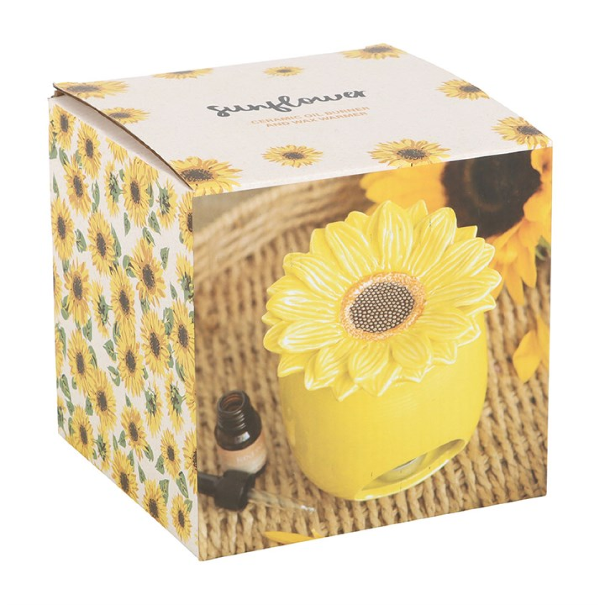 Sunflower Oil Burner & Wax Warmer Ceramic Gift Home Fragrance
