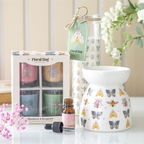 Floral Bug Print Oil Burner & Wax Warmer Gift Home Fragrance