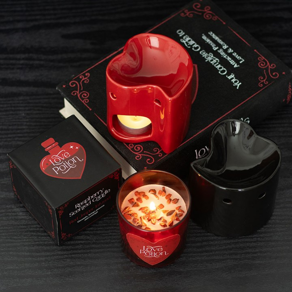 Red Heart Oil Burner & Wax Warmer Ceramic Valentine's Gift Home Fragrance