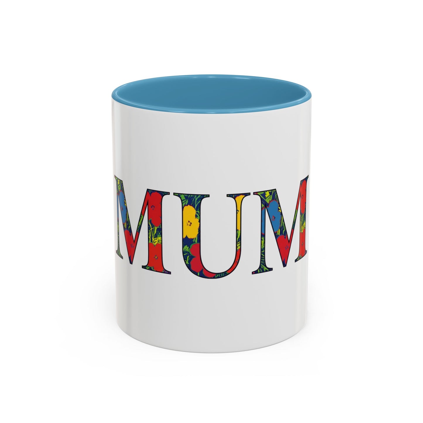 Mum Floral Pattern Accent Coffee Mug – Colorful Mother’s Day Gift