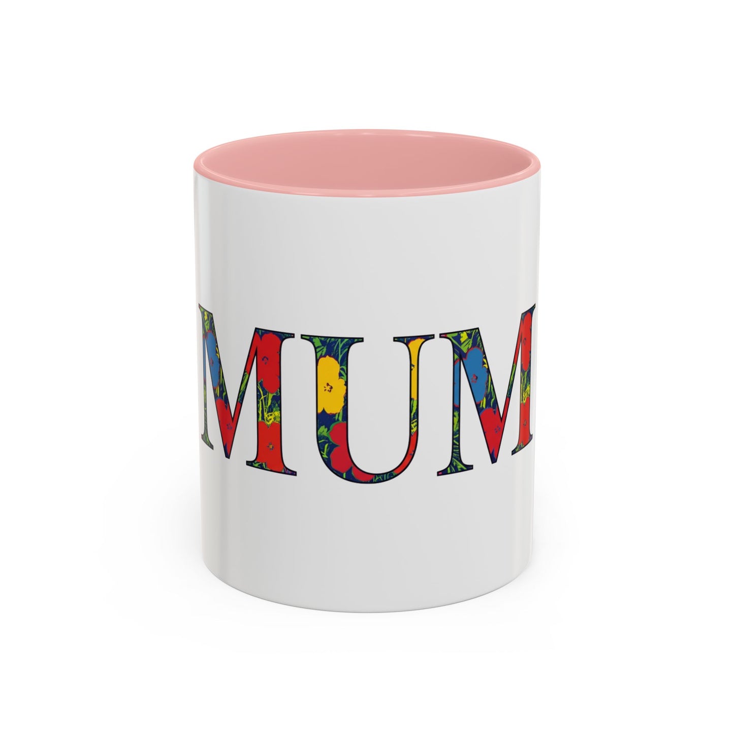 Mum Floral Pattern Accent Coffee Mug – Colorful Mother’s Day Gift