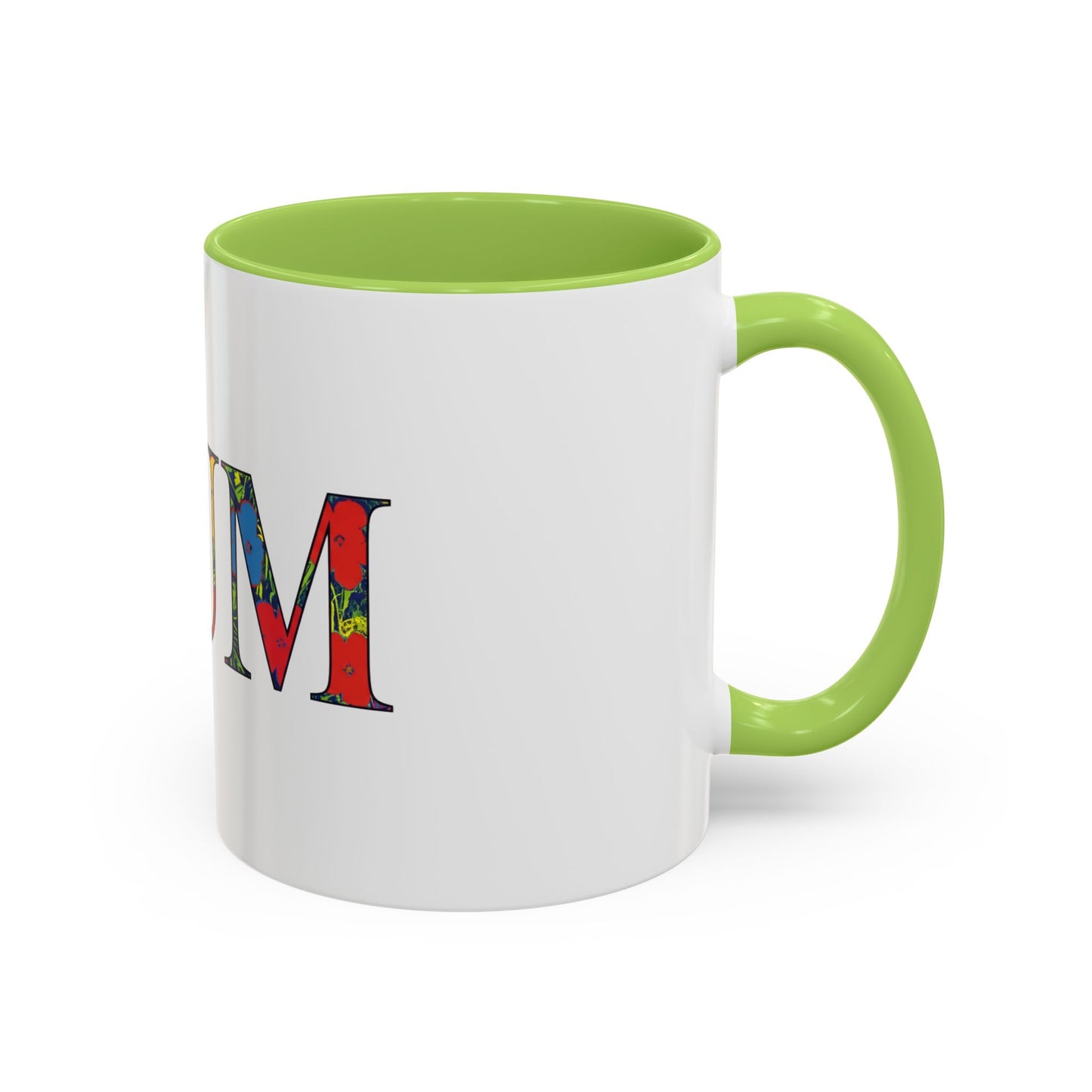 Mum Floral Pattern Accent Coffee Mug – Colorful Mother’s Day Gift