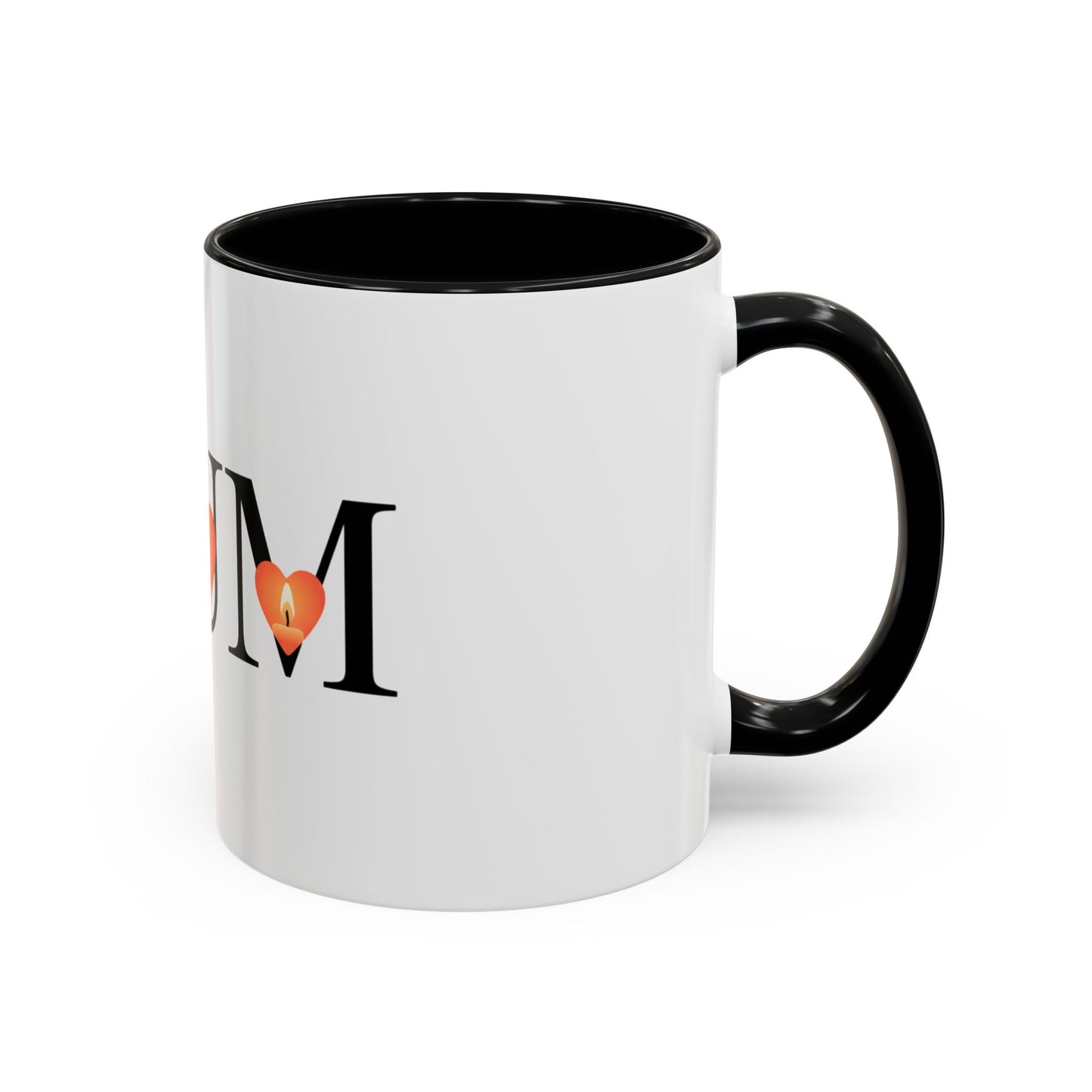 Mum Candle Heart Accent Coffee Mug — Mother’s Day Gift (11/15oz)