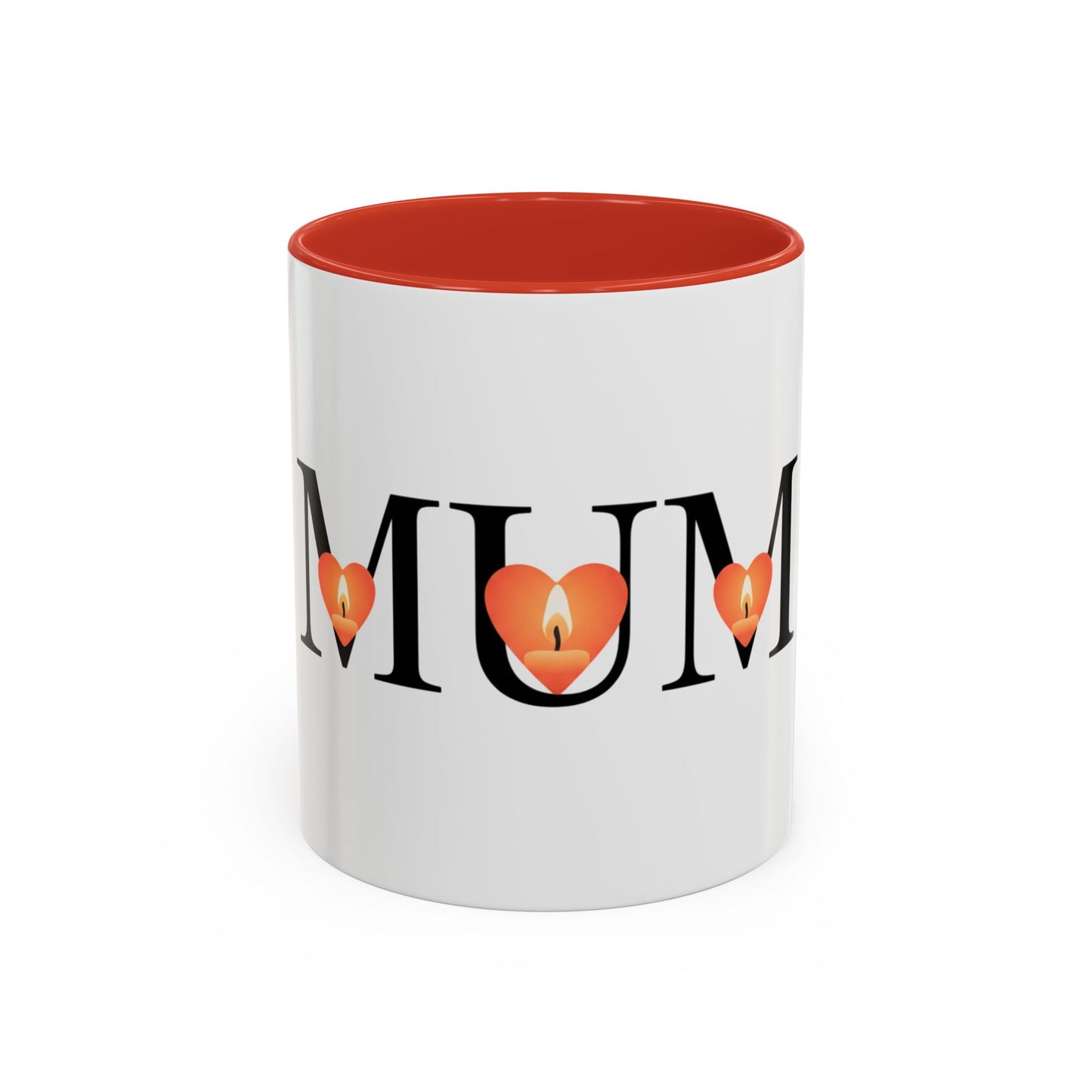 Mum Candle Heart Accent Coffee Mug — Mother’s Day Gift (11/15oz)