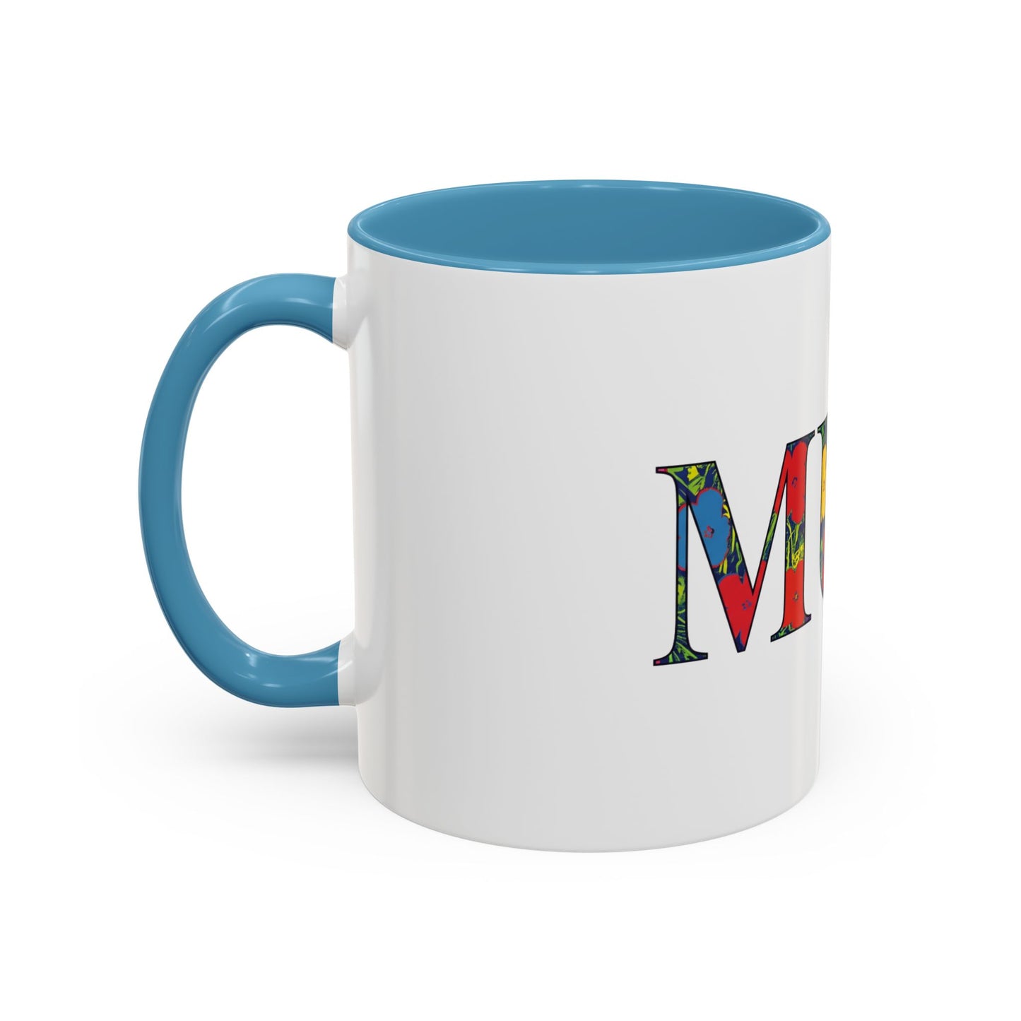 Mum Floral Pattern Accent Coffee Mug – Colorful Mother’s Day Gift