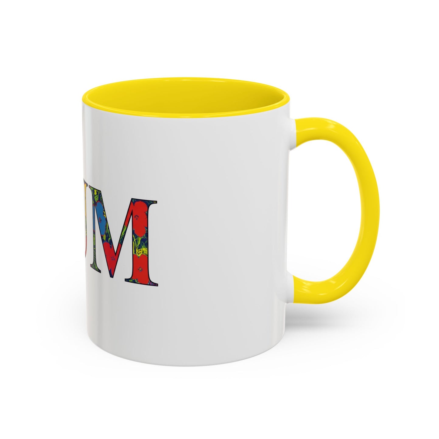 Mum Floral Pattern Accent Coffee Mug – Colorful Mother’s Day Gift