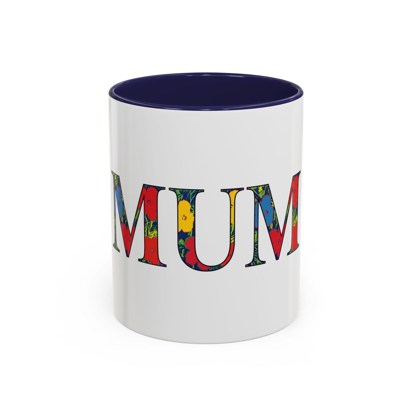 Mum Floral Pattern Accent Coffee Mug – Colorful Mother’s Day Gift