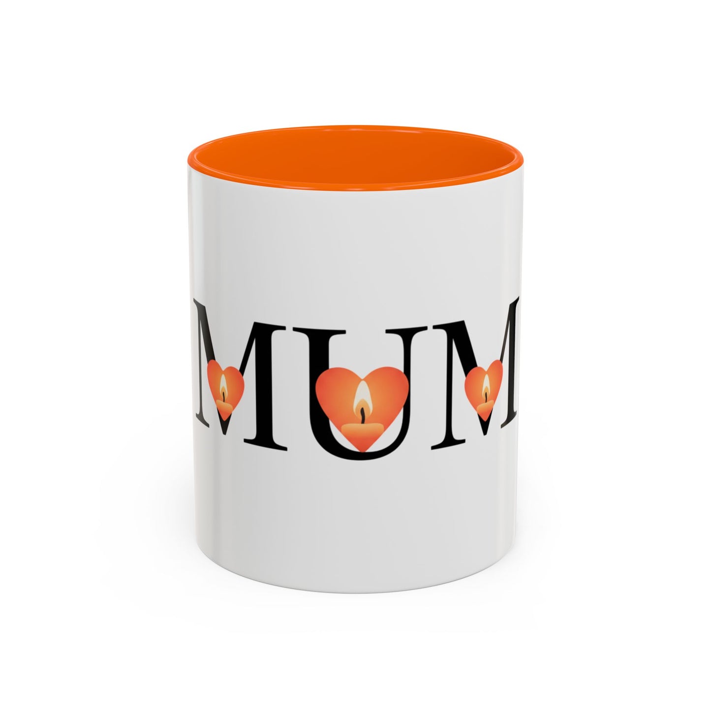 Mum Candle Heart Accent Coffee Mug — Mother’s Day Gift (11/15oz)