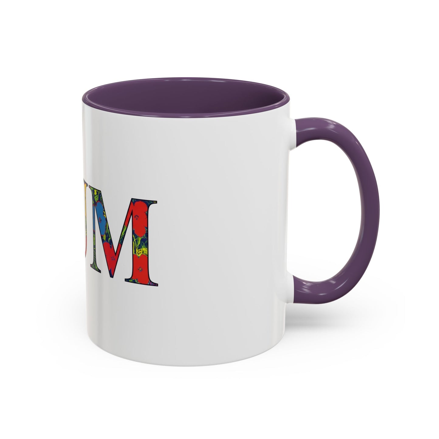 Mum Floral Pattern Accent Coffee Mug – Colorful Mother’s Day Gift