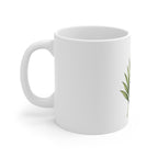 Palm Leaf Ceramic Coffee Mug — Botanical 11oz & 15oz