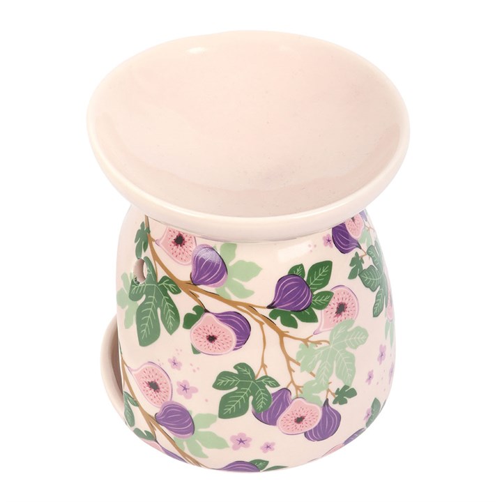 Fig Tree Print Oil Burner Ceramic Gift Home Fragrance