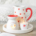 All You Need is Love Heart Oil Burner & Wax Warmer Ceramic Valentine's Gift