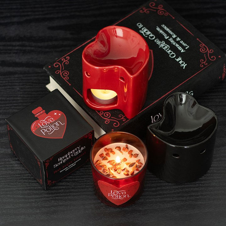 Black Heart Oil Burner & Wax Warmer Ceramic Valentine's Gift Home Fragrance