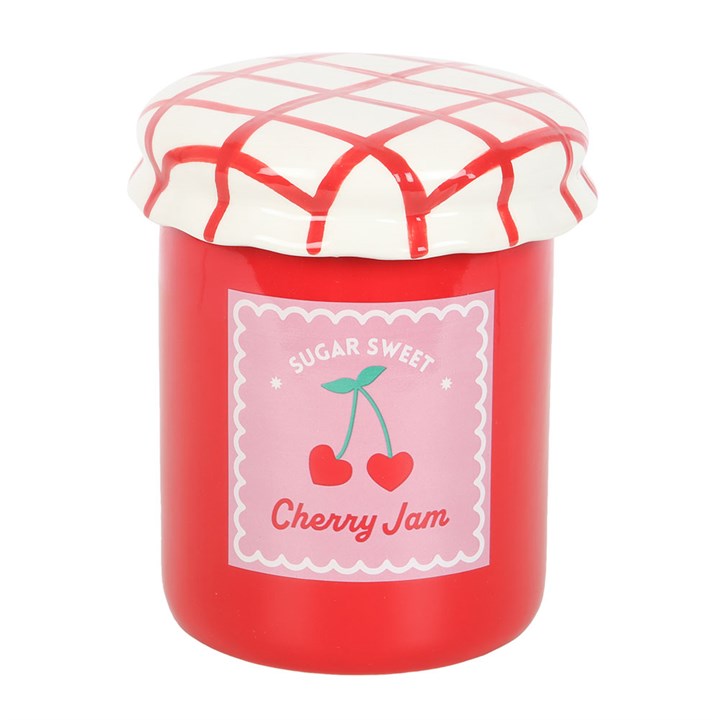 Cherry Jam Jar Oil Burner & Wax Warmer Ceramic Gift Home Fragrance