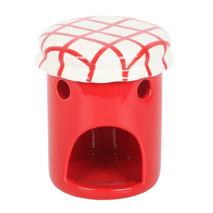 Cherry Jam Jar Oil Burner & Wax Warmer Ceramic Gift Home Fragrance