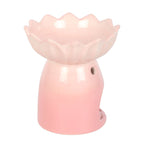 Pink Water Lily Oil Burner & Wax Warmer Ceramic Gift Home Fragrance