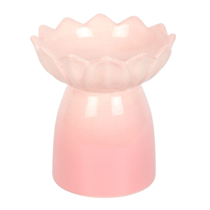 Pink Water Lily Oil Burner & Wax Warmer Ceramic Gift Home Fragrance