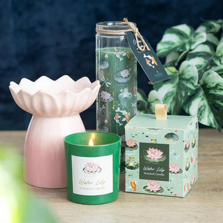Pink Water Lily Oil Burner & Wax Warmer Ceramic Gift Home Fragrance