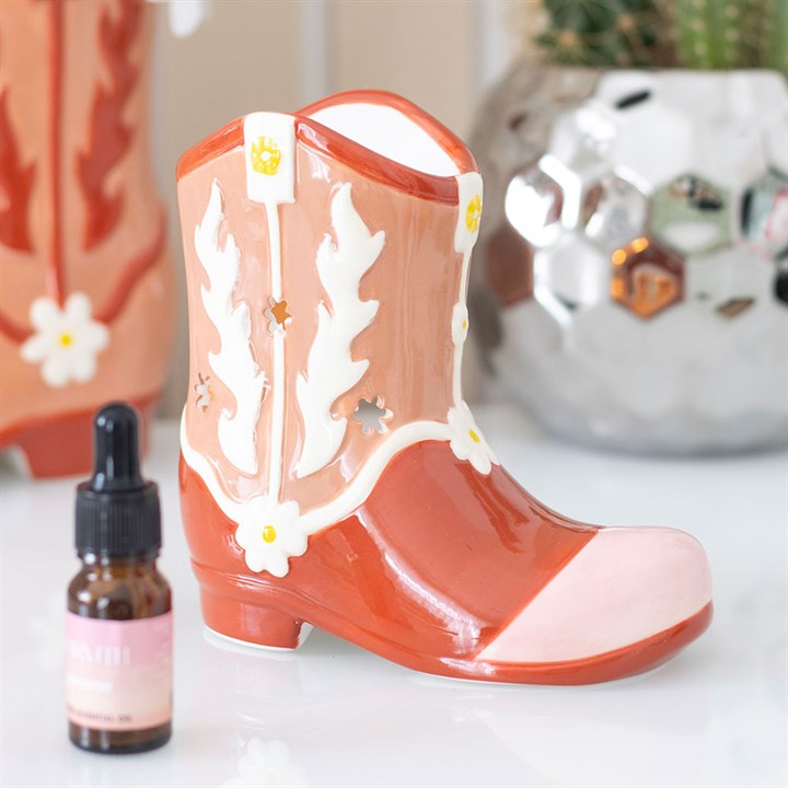 Cowboy Boot Oil Burner & Wax Warmer Gift Home Fragrance