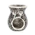 Small Gunmetal Grey Crackle Oil Burner & Wax Warmer Gift Home Fragrance