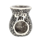 Small Gunmetal Grey Crackle Oil Burner & Wax Warmer Gift Home Fragrance