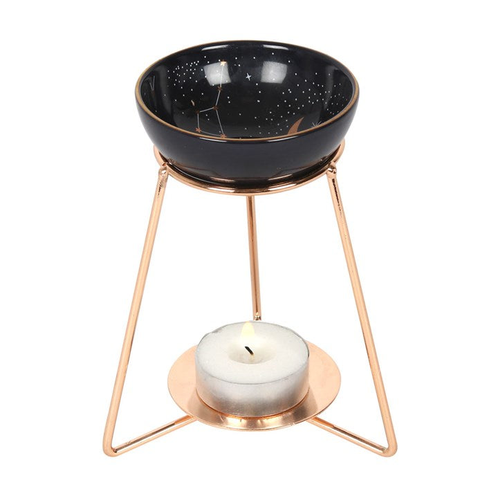 Purple Star Sign Oil Burner on Metal Base Wax Warmer Gift Home Fragrance
